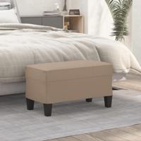 Bankje 70x35x41 cm kunstleer cappuccinokleurig - thumbnail