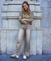 Esqualo Trousers wide leg garment | Light Caramel - thumbnail