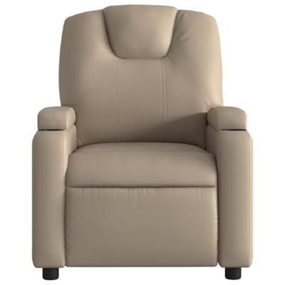 Fauteuil verstelbaar kunstleer cappuccinokleurig