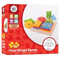 Bigjigs houten vormen stapelspel, 17dlg. - thumbnail