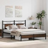 Bedframe zonder matras bewerkt hout bruin eikenkleur 150x200 cm - thumbnail