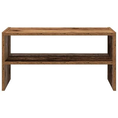 VidaXL Schoenenrek stapelbaar 60x30x30,5 cm oud houtkleurig VidaXL Schoenenrek stapelbaar 60x30x30,5 cm oud houtkleurig