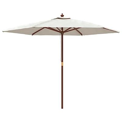 VidaXL Parasol met houten paal 299x240 cm zandkleurig VidaXL Parasol met houten paal 299x240 cm zandkleurig