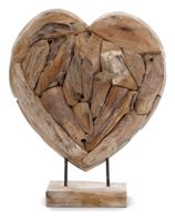 Deco Hart houten beeld 50 cm - thumbnail