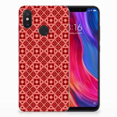 Xiaomi Mi 8 TPU bumper Batik Rood Xiaomi Mi 8 TPU bumper Batik Rood