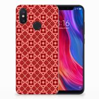 Xiaomi Mi 8 TPU bumper Batik Rood - thumbnail