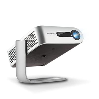 Viewsonic M1+ portable LED-projector (WVGA, 300 lumen, geïntegreerde batterij, HDMI, USB, USB-C, WLAN-connectiviteit, Bluetooth, SD-kaartlezer, 3 watt luidspreker) zilver