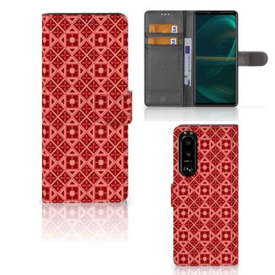 Sony Xperia 5III | Telefoon Hoesje | Batik Rood Sony Xperia 5III | Telefoon Hoesje | Batik Rood