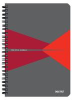 Notitieboek leitz office a5 lijn 180pag grijs rood | 5 stuks - thumbnail