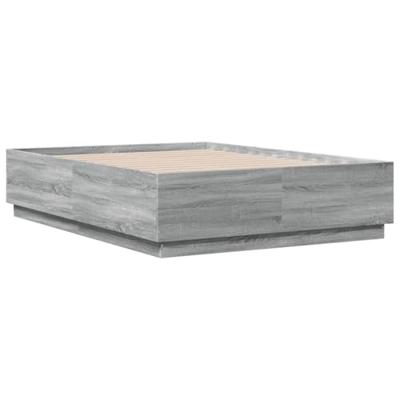 Bedframe bewerkt hout grijs sonoma eikenkleurig 140x190 cm