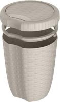 Emmercontainer Mondex Polypropyleen Ø 23 x 29 cm Met deksel - thumbnail