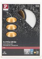 Paulmann Cole Coin 93404 Inbouwlamp Set van 3 stuks Energielabel 2021: n.v.t. 6 W Warmwit Zwart, Goud - thumbnail