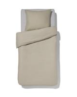 HEMA Dekbedovertrek 140x200/220cm zacht katoen grijs groen (groen) - thumbnail