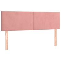 Boxspring met matras fluweel roze 140x200 cm - thumbnail