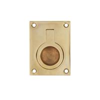 Intersteel Luikring rechthoekig 65x49mm - messing gelakt - thumbnail