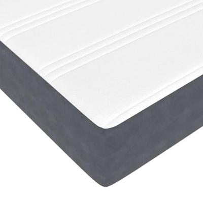 Boxspringbed met matras Donkergrijs 90 x 210 cm Stof
