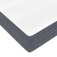 Bedframe met matras met matras Donkergrijs 160 x 200 cm Fluweel - thumbnail