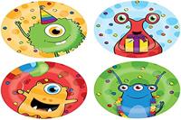 Haza Witbaard Bordjes monster party, 8st. - thumbnail