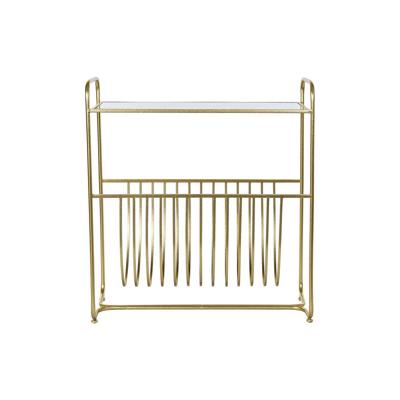 Tijdschriftenrek DKD Home Decor Spiegel Gouden Metaal (76 x 35 x 83 cm)