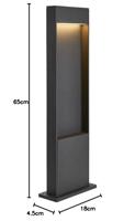 SLV TerrasverlichtingFlatt 65cm antraciet - 1002956 - thumbnail
