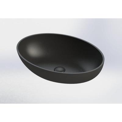 Royal plaza Cinea opzetwastafel 57x40,5cm z/kr.gat z/overl. m.zwart Royal plaza Cinea opzetwastafel 57x40,5cm z/kr.gat z/overl. m.zwart