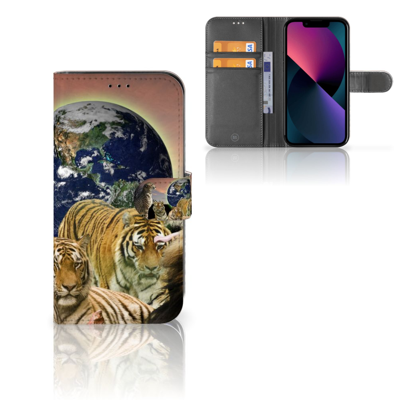 Apple iPhone 13 | Telefoonhoesje | Met pasjeshouder | Roofdieren