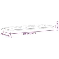Tuinbankkussens 2 st 200x50x7 cm stof gemleerd beige - thumbnail