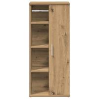 Badkamerkast met rolhouder 39x22x90 cm artisanaal eikenkleur - thumbnail