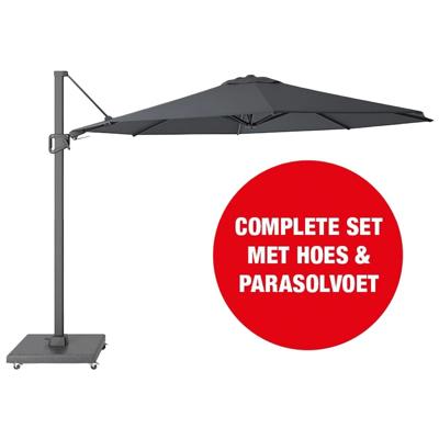 Halifax Zweefparasol Set dia350 cm Antraciet Buitengewoon de Boet - Buitengewoon de boet Halifax Zweefparasol Set dia350 cm Antraciet Buitengewoon de Boet - Buitengewoon de boet