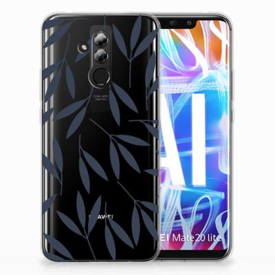 Huawei Mate 20 Lite | TPU Case | Leaves Blue