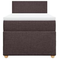 Boxspring met matras stof donkerbruin 120x200 cm - thumbnail