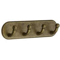 Smedbo Beslagsboden Handdoekhouder - 19x4.8x3.5cm - zelfklevend - Zinklegering Messing Antiek BA1124 - thumbnail