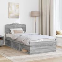 Bedframe Grijs Sonoma 75 x 190 cm Massief grenenhout - thumbnail