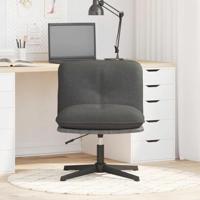 Kantoorstoel draaibaar stof donkergrijs - thumbnail