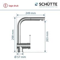 Keukenmengkraan Schutte London Hoge Draaibare Uitloop Met Uittrekbare Sproeier Lage Druk Chroom Schütte - thumbnail