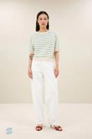 By-Bar top Neva slub | green stripe - thumbnail