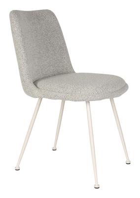 ZILT Eetkamerstoel 'Wayland' Bouclé, kleur Off White ZILT Eetkamerstoel 'Wayland' Bouclé, kleur Off White