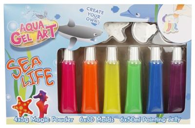Bongers Speelgoed Kids globe maak je eigen 3d sealife junior gelfiguren 16-delig