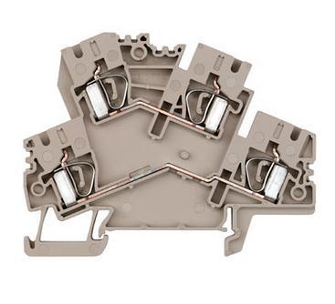 Weidmüller 8670750000-50 Klem 2-etages Spanveer Donkerbeige 50 stuk(s) Piece