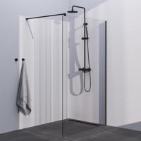 BRAUER Season inloopdouche model C helder glas 130x200 incl. glascoating mat zwart - thumbnail