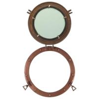 VidaXL Wandspiegel patrijspoort ø38 cm aluminium en glas - thumbnail