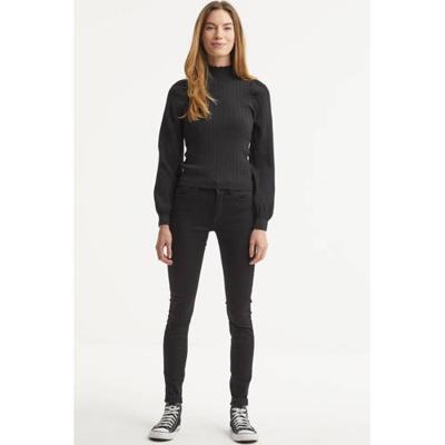 ONLY top ONLSALLY met volant zwart