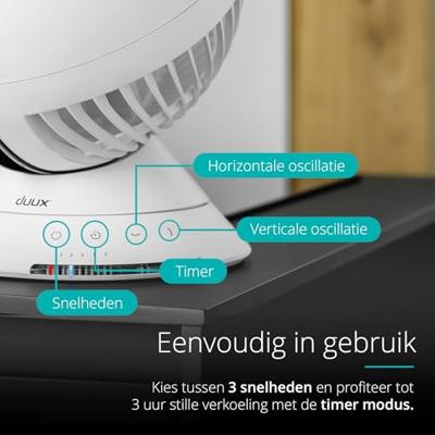 Duux DXCF08 Globe Desktop Fan Tafelventilator Wit - thumbnail