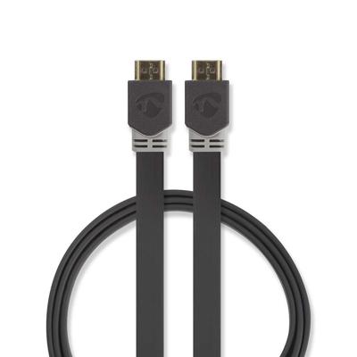 Platte High Speed HDMI-kabel met Ethernet | HDMI-connector - HDMI-connector | 2,0 m | Antraciet