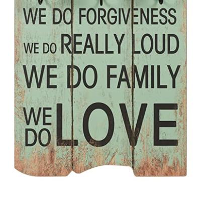 VidaXL Wandkapstok met 6 haken happy love 120x40 cm