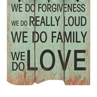 VidaXL Wandkapstok met 6 haken happy love 120x40 cm - thumbnail