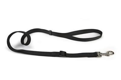 Beeztees Verstelbare linnen van nylon voor honden, zwart, 120 – 180 x 1 cm
