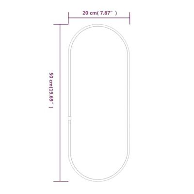 VidaXL Wandspiegel 50x20 cm ovaal zilverkleurig