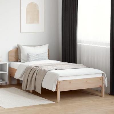 Bedframe zonder matras massief grenenhout 90x200 cm