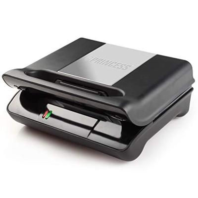 Princess 01.117002.01.001 Contactgrill Elektrisch Controlelampje, Anti-aanbaklaag Zwart